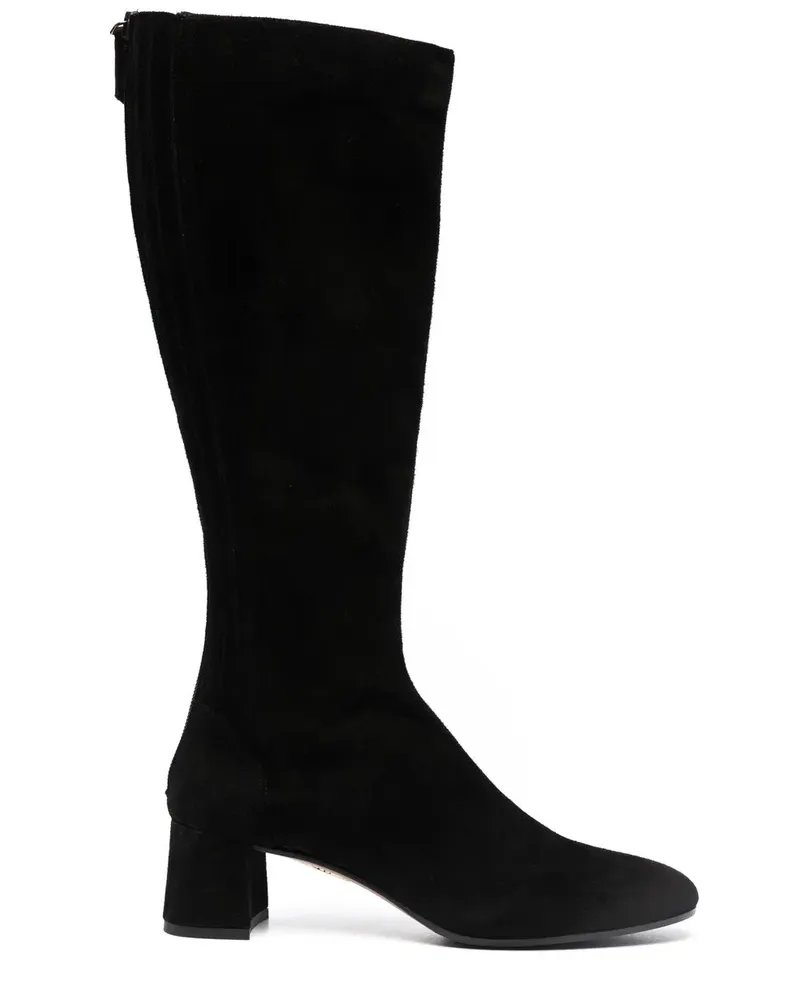 Aquazzura Kniehohe Stiefel mit runder Kappe - Schwarz Schwarz