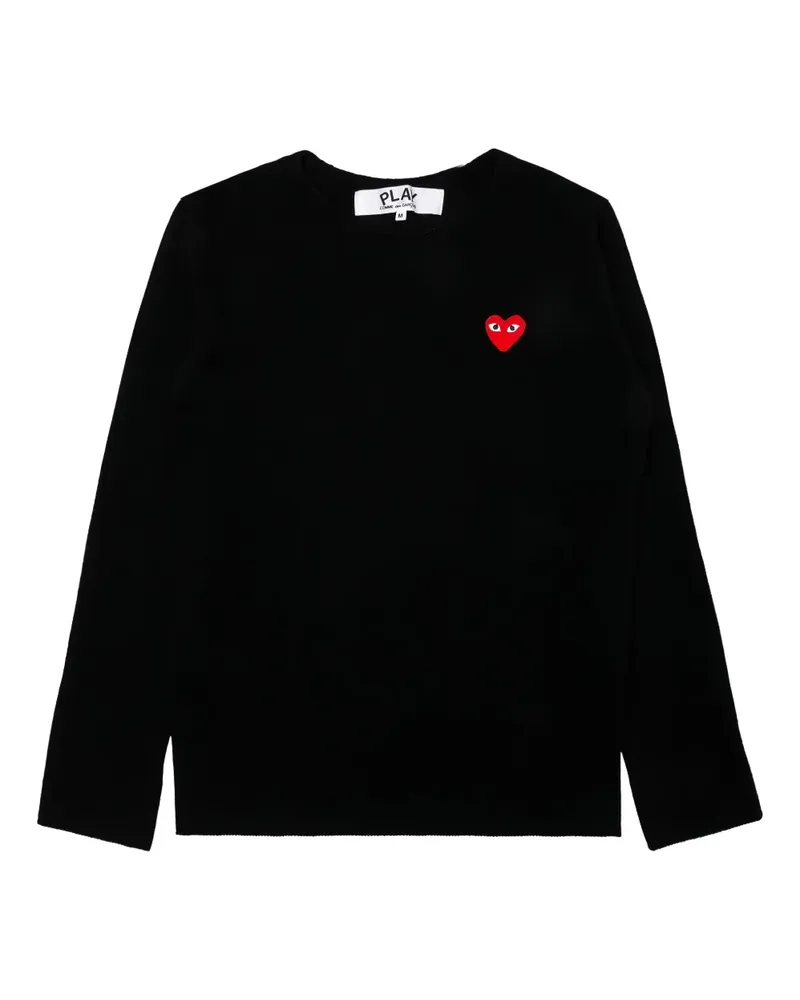 Comme des Garçons Pullover mit Herz-Patch - Schwarz Schwarz