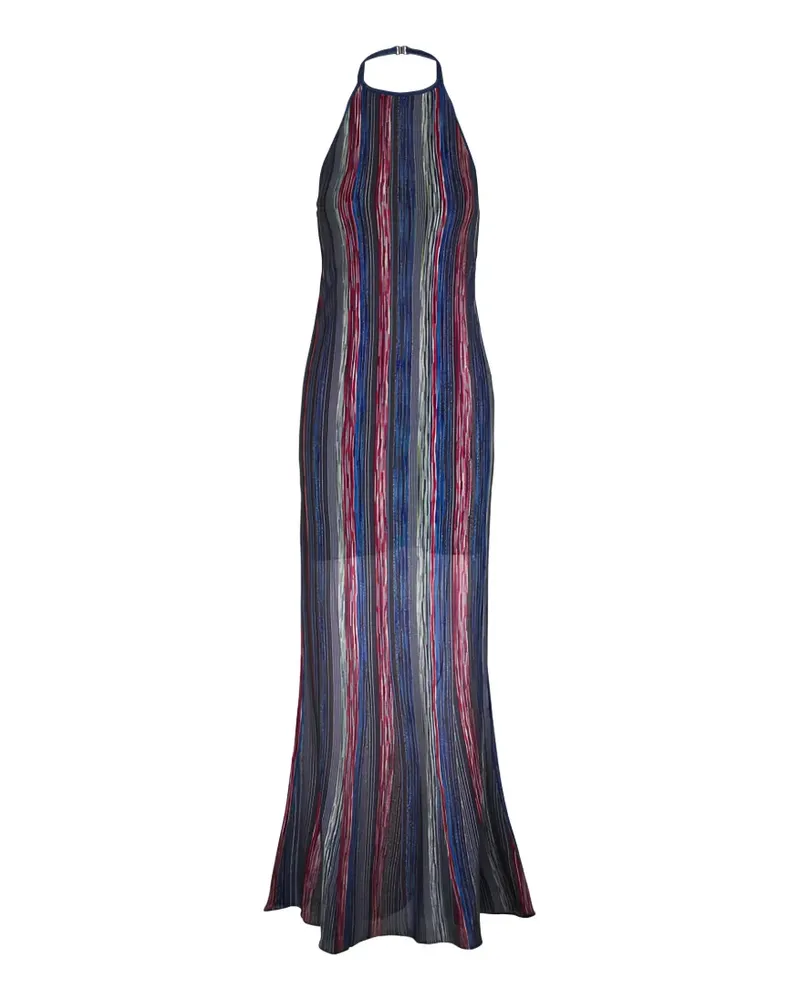 Missoni Gestreiftes Neckholder-Kleid - Blau Blau