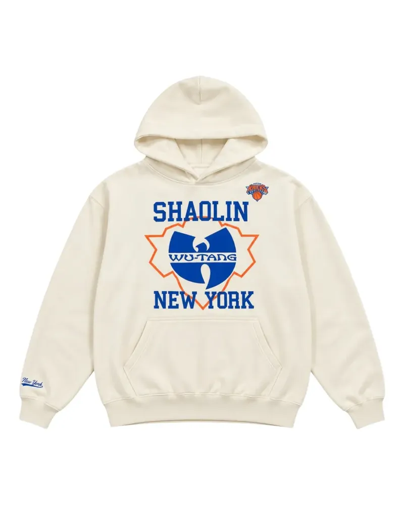 Mitchell & Ness x Wu-Tang x NBA New York Knicks Langarm-Hoodie - Nude Nude