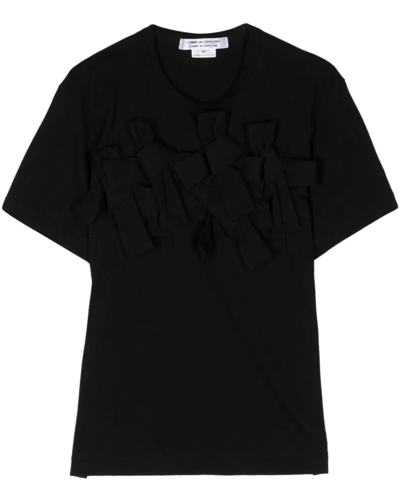 Comme des Garçons T-Shirt mit Schleife Schwarz