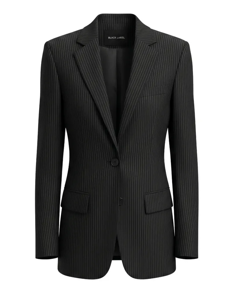 Studiorundholz pinstripe-print blazer - Schwarz Schwarz
