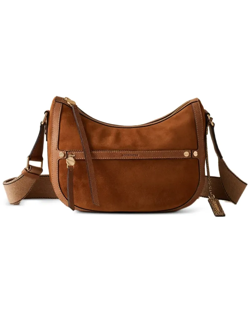 Borbonese Kleine Luna Umhängetasche - Braun Braun