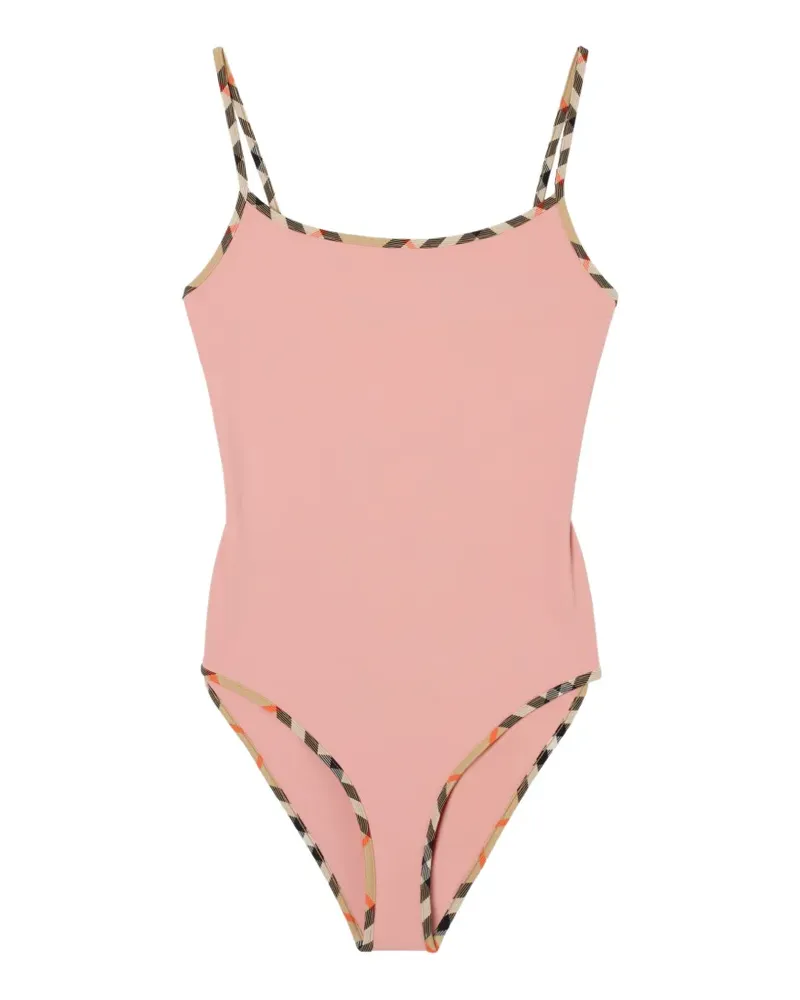 Burberry Karierter Badeanzug mit Cut-Out - Rosa Rosa
