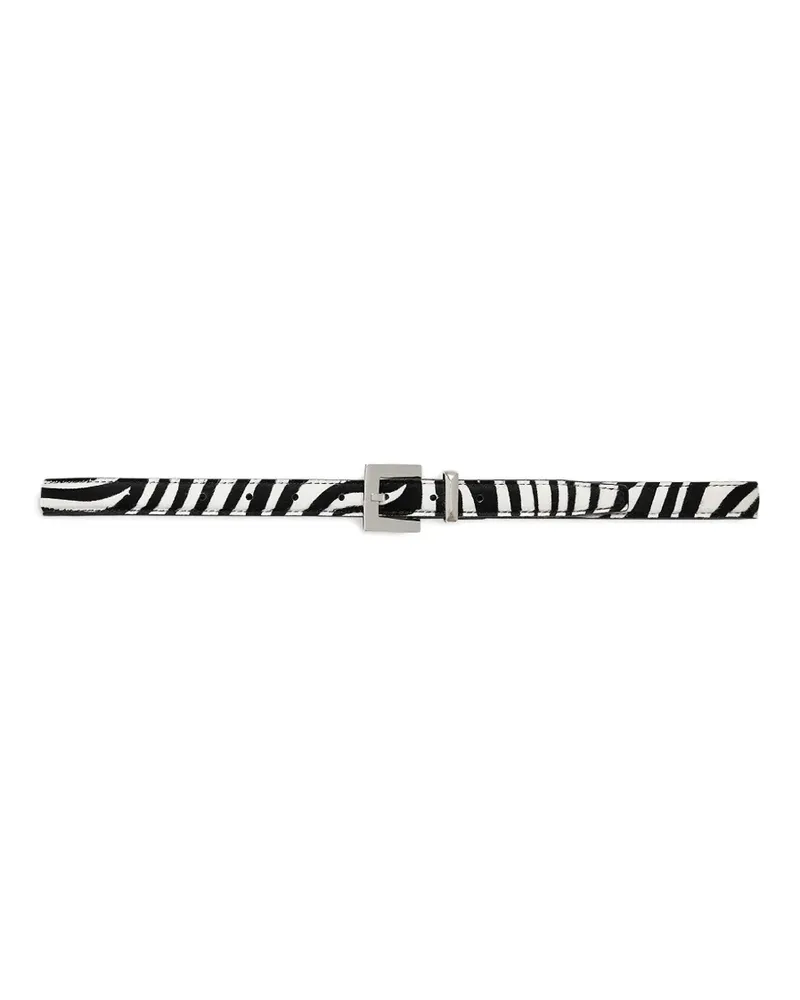 Anine Bing Gürtel mit Zebra-Print - Schwarz Schwarz