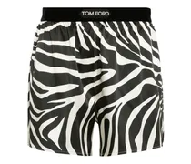 Satin-Shorts mit Zebra-Print