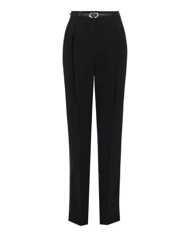 Max Mara belted pleated trousers - Schwarz Schwarz