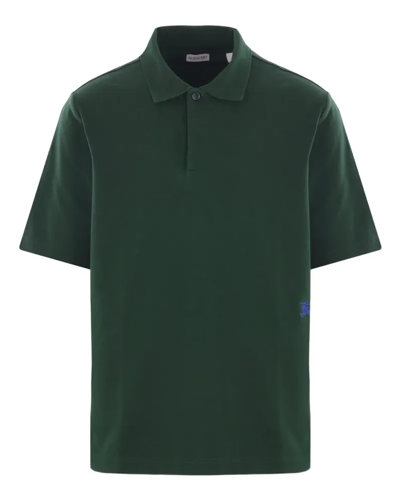 Burberry Poloshirt mit Logo-Stickerei - Grün Grün