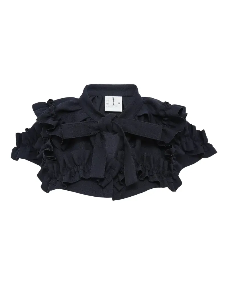 Comme des Garçons Gerüschtes Teiban Cape - Blau Blau