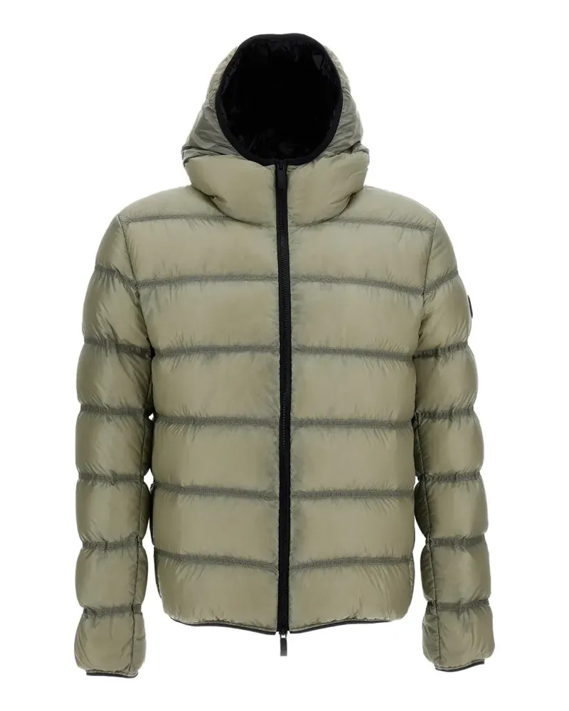Moncler logo-patch hooded jacket - Grün Grün