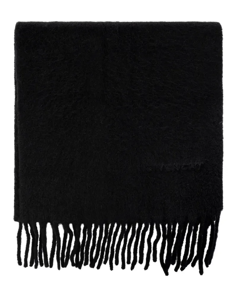 Givenchy fringed logo scarf - Schwarz Schwarz