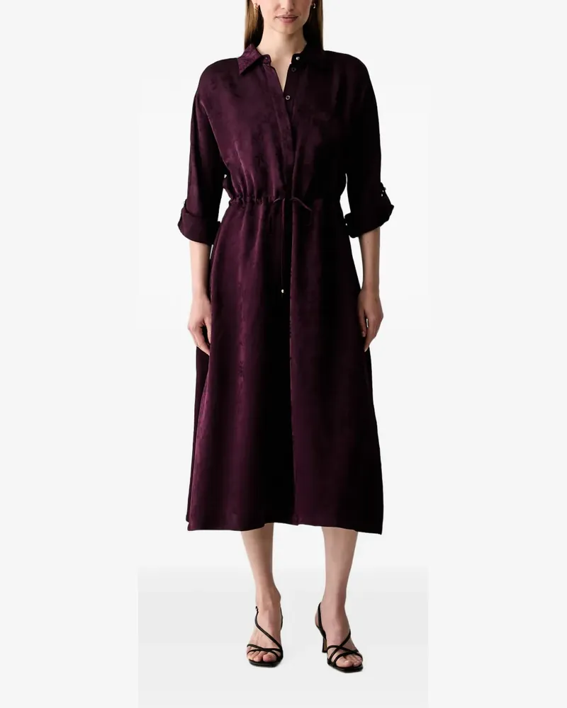 Liu Jo floral-jacquard drawstring-waist MIDI dress - Violett Violett