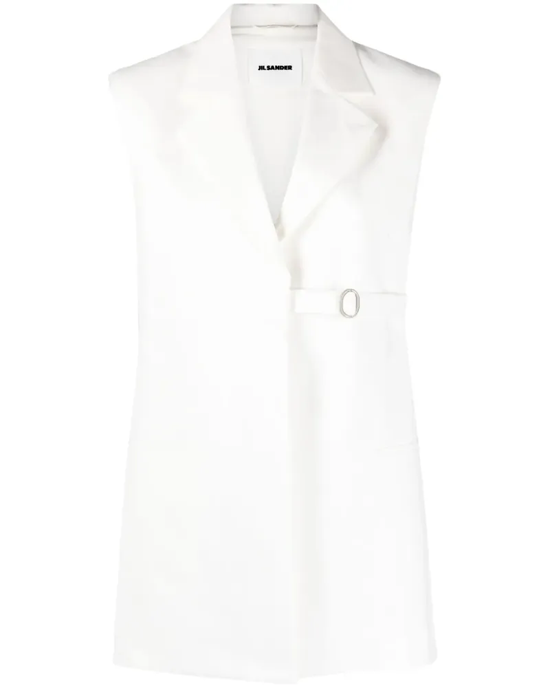 Jil Sander Top mit Gürtel - Weiß Weiß
