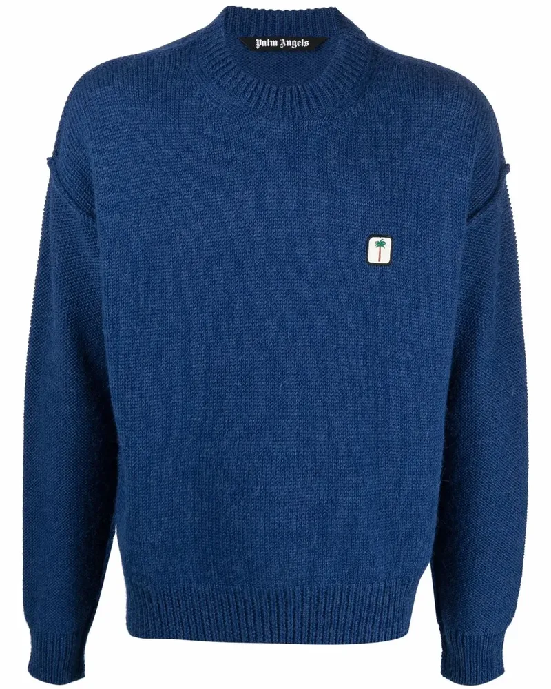 Palm Angels PXP Pullover mit Logo-Patch - Blau Blau