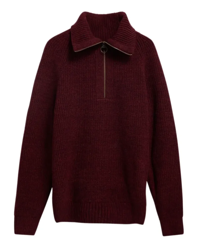 Barbour Rigbay Pullover mit kurzem Reißverschluss - Rot Rot