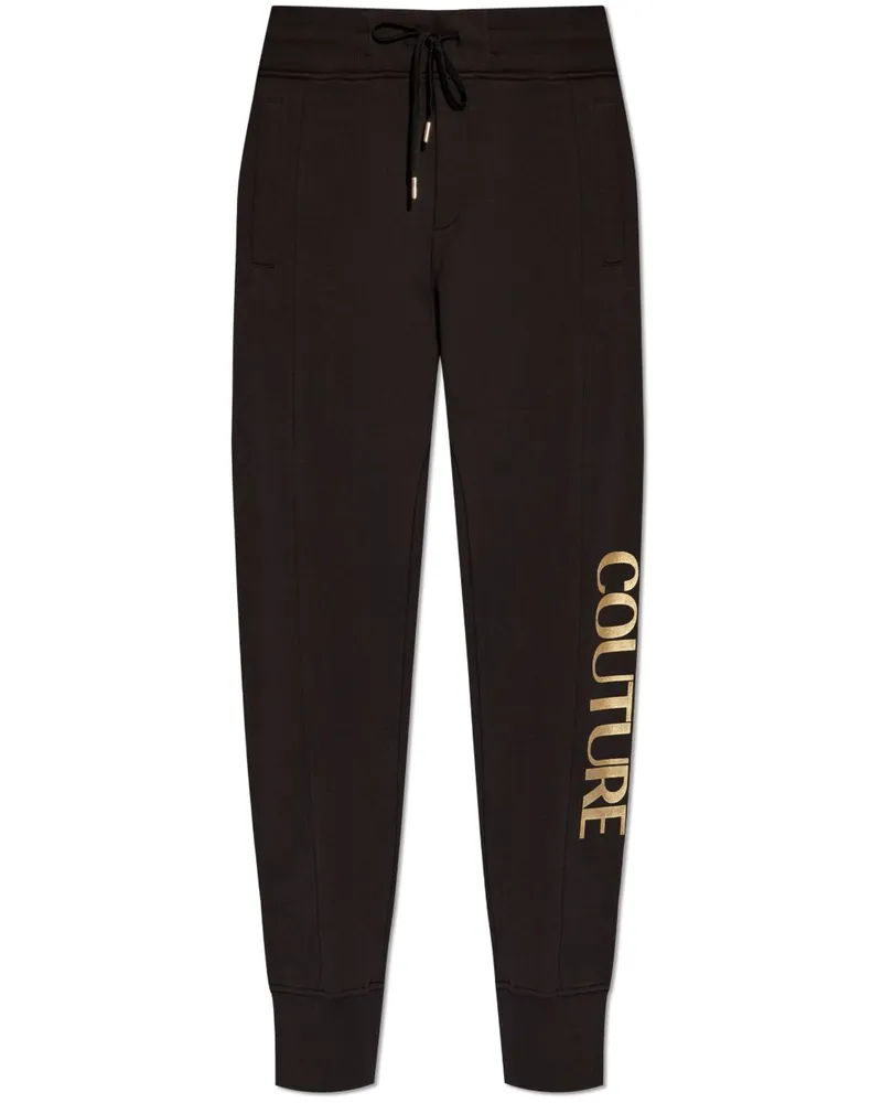 Versace Jeans Jogginghose mit Print - Schwarz Schwarz