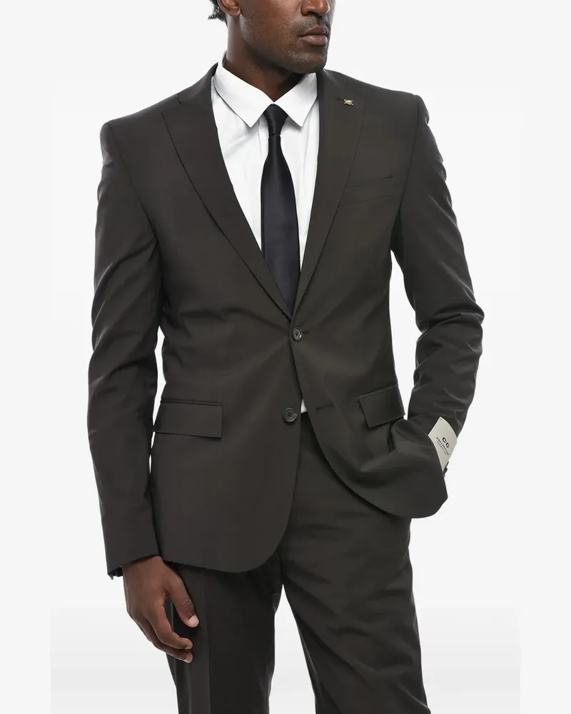 Corneliani single-breasted slim-fit suit - Braun Braun