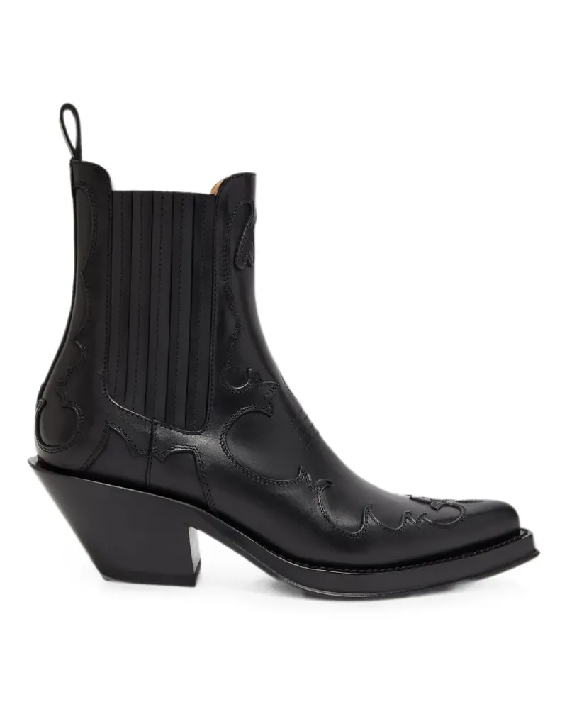 Gabriela Hearst Cassidy embroidered leather cowboy boots - Schwarz Schwarz