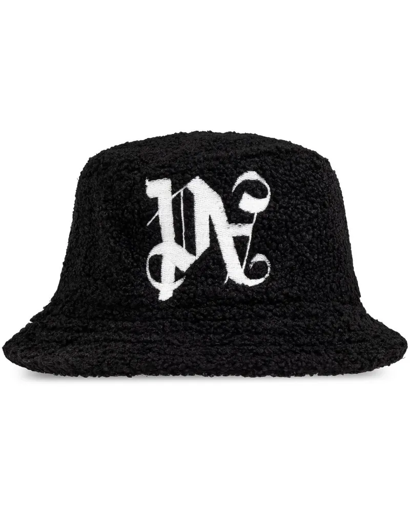 Palm Angels Fischerhut mit Monogramm - Schwarz Schwarz