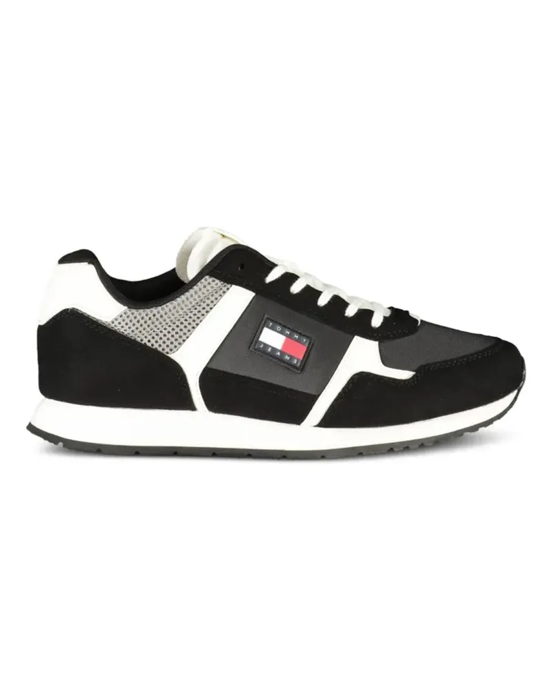 Tommy Hilfiger logo-patch panelled sneakers - Schwarz Schwarz