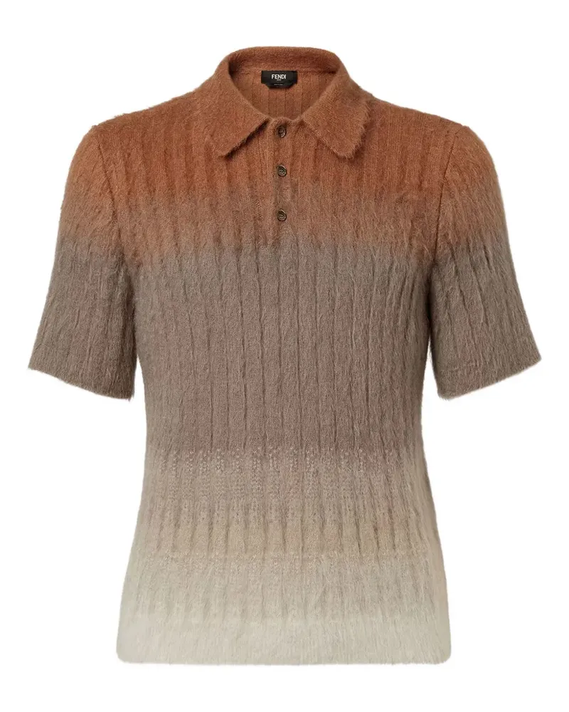 Fendi Poloshirt mit Ombré-Effekt - Braun Braun