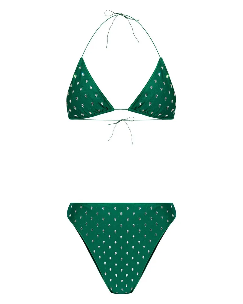 Oséree Bikini mit hohem Bund Grün