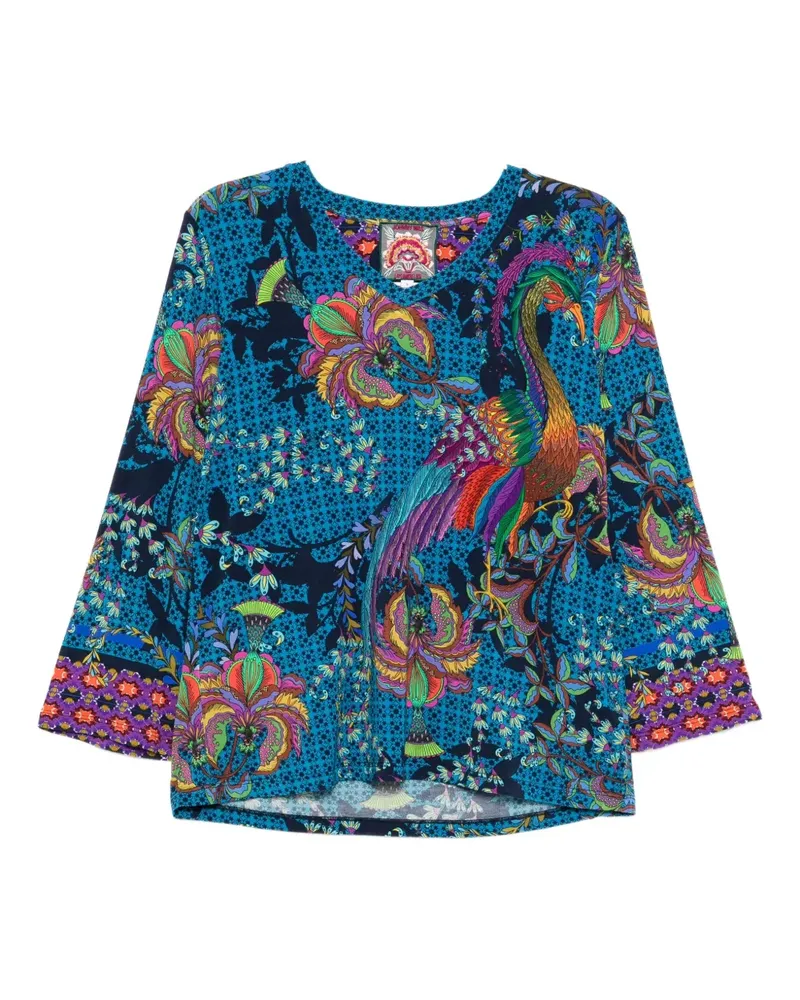 Johnny Was Janie top - Blau Blau