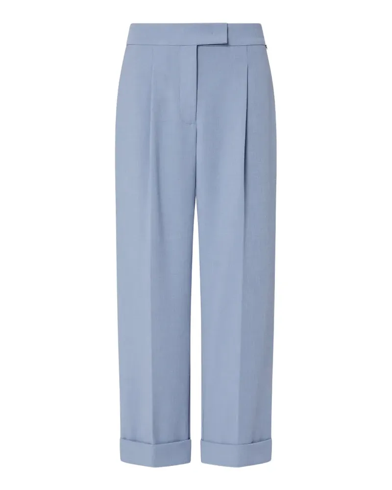 Liu Jo mélange trousers with cuff - Blau Blau