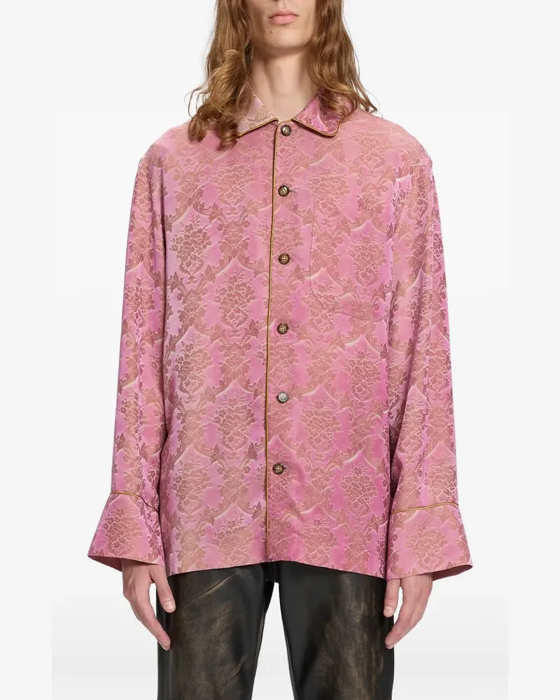 Ann Demeulemeester Damon Hemd aus Damast-Jacquard - Rosa Rosa