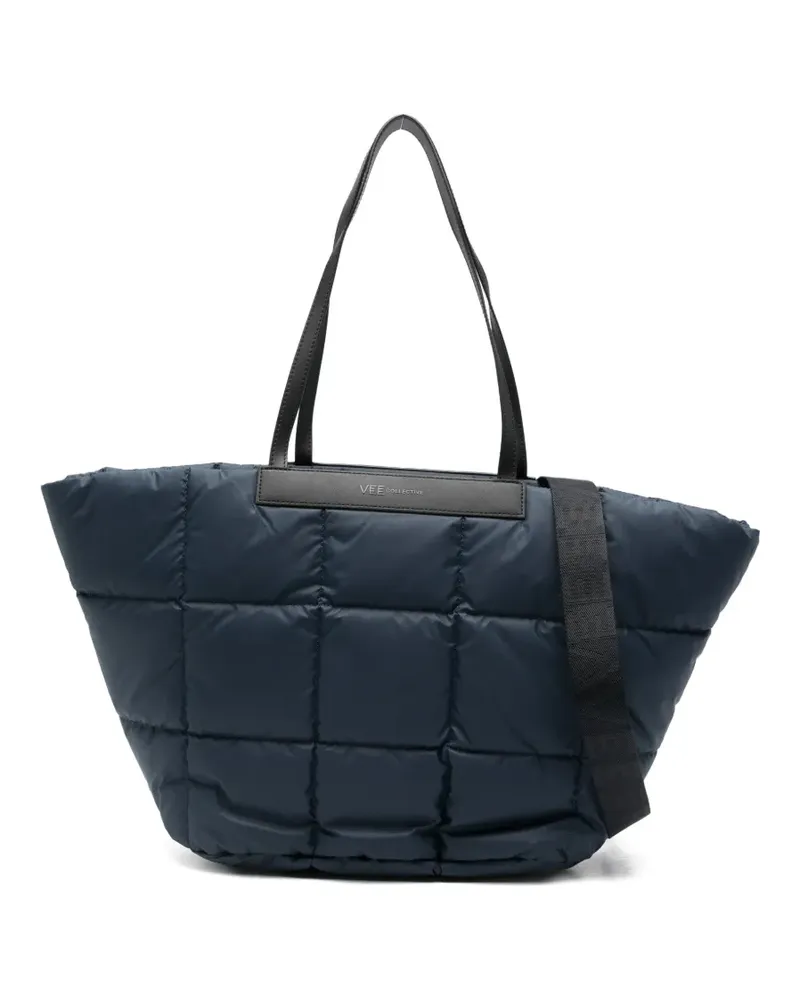 VeeCollective basque Porter quilted-design tote bag - Blau Blau