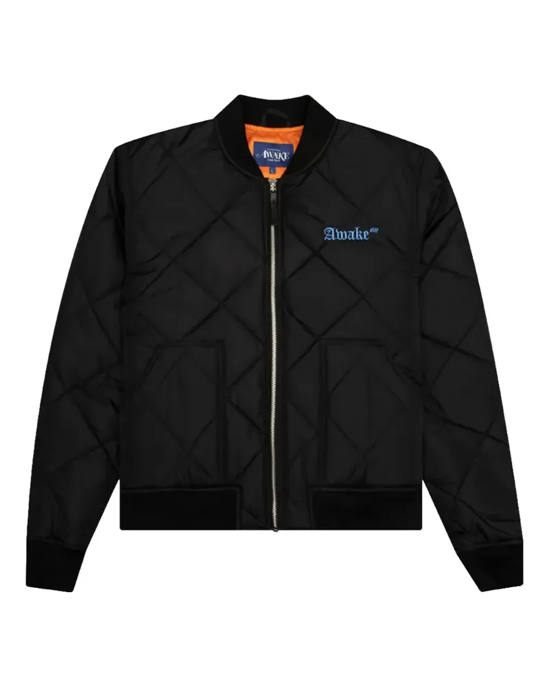 AWAKE NY quilted patch bomber jacket - Schwarz Schwarz