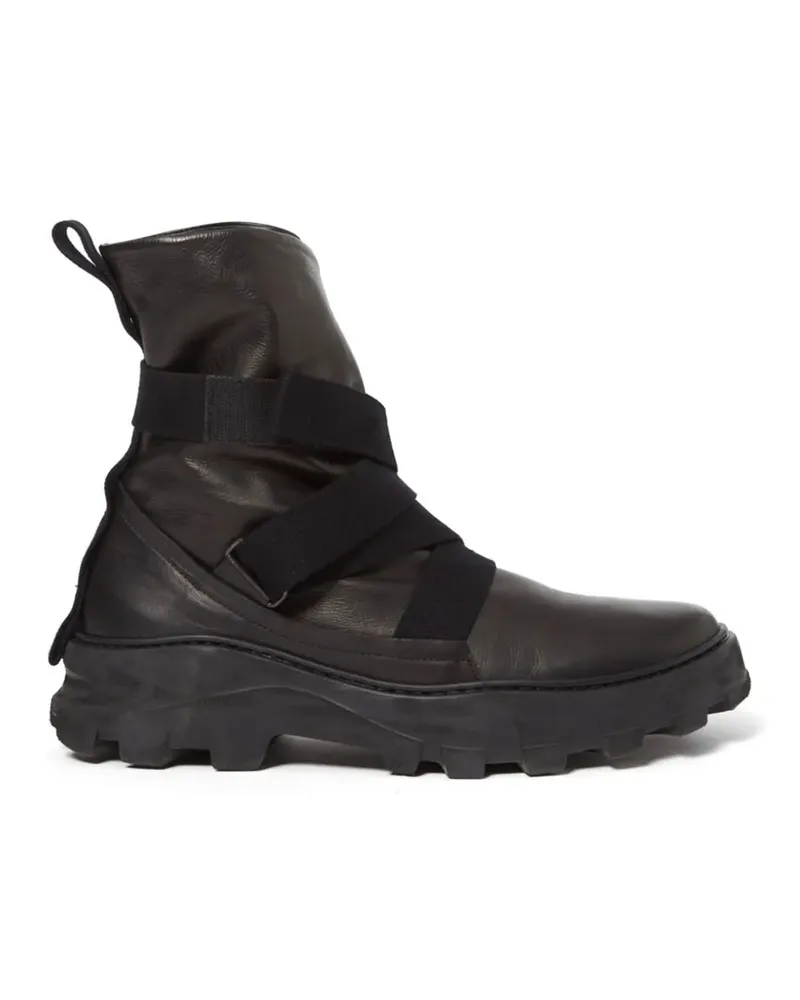 puro convertible leather sneakers - Schwarz Schwarz