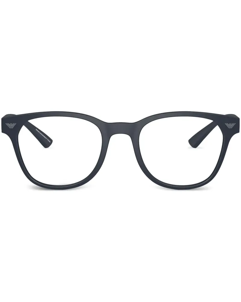 Emporio Armani Brille mit eckigem Gestell - Blau Blau