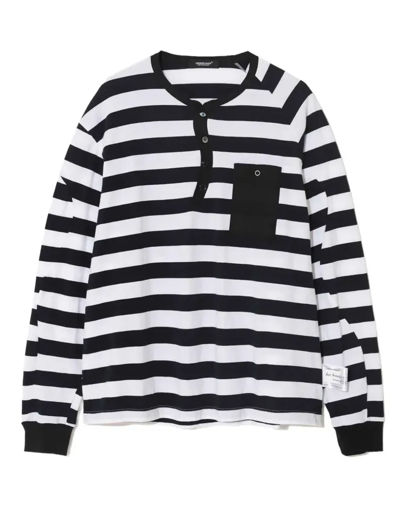 Undercover Gestreiftes Langarmshirt - Weiß Weiß