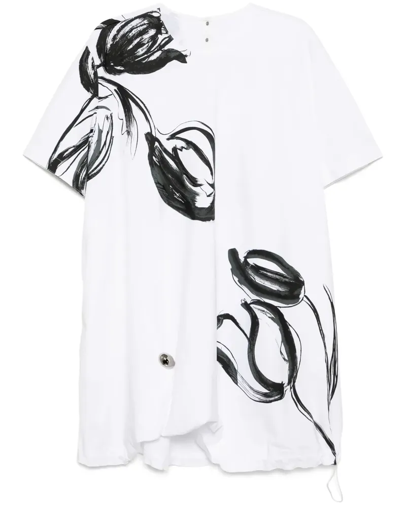 JNBY Kleid mit grafischem Print - Weiß Weiß