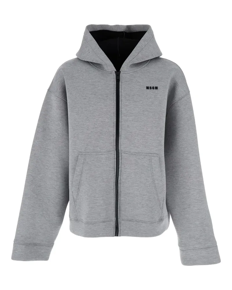 MSGM Kapuzenjacke mit Reißverschluss - Grau Grau