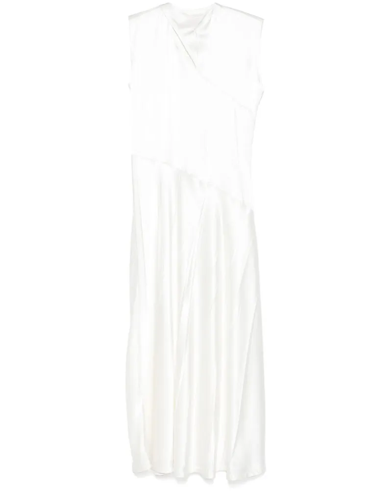 Jil Sander Midikleid aus Satin - Weiß Weiß
