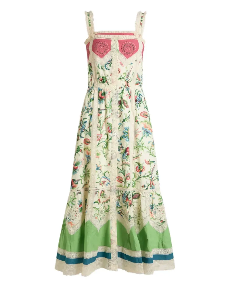 Etro Midikleid mit Blumen-Print - Nude Nude