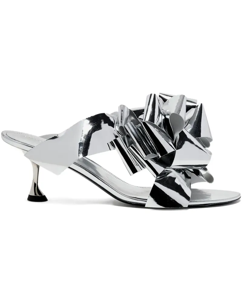 Proenza Schouler 60mm bow-embellishment heeled sandals - Silber Silber
