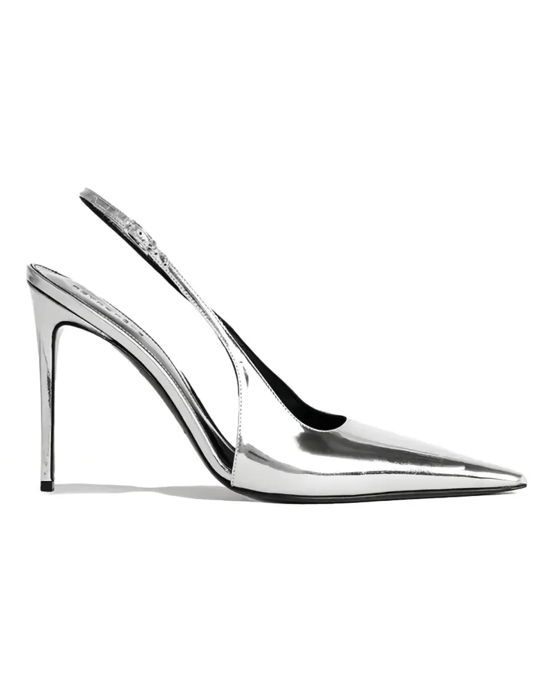 Retrofête Spitze Slingback-Pumps - Silber Silber