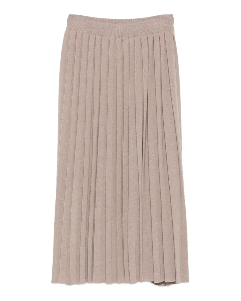 Fabiana Filippi pleated knitted midi skirt - Nude Nude