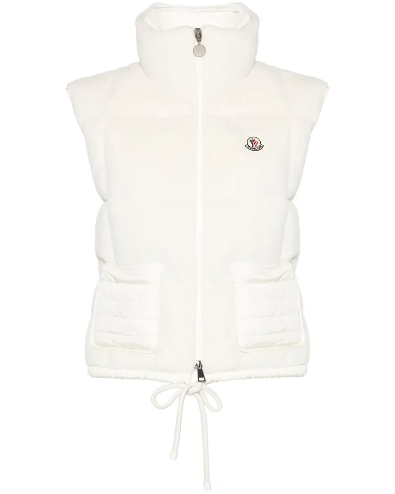 Moncler Arques Weste aus Fleece-Textur - Weiß Weiß