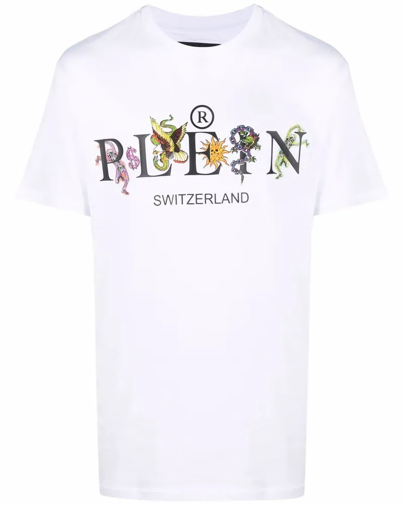 Philipp Plein T-Shirt mit Logo-Print - Weiß Weiß
