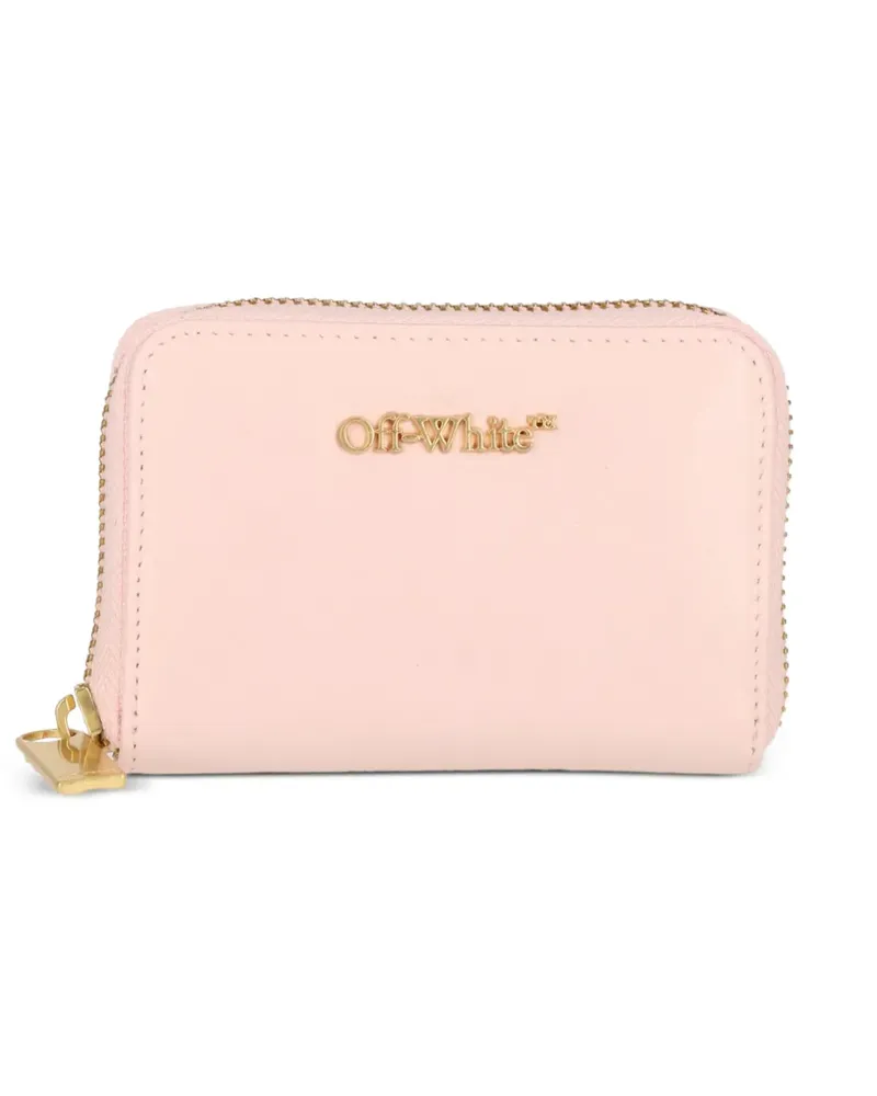 OFF-WHITE logo-plaque zip-around wallet - Rosa Rosa