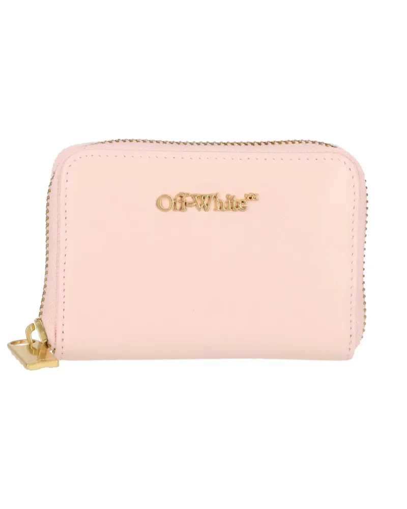 OFF-WHITE logo-plaque zip-around wallet - Rosa Rosa