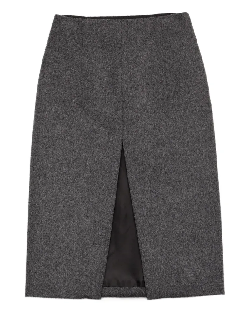 Prada Minirock mit Schlitz - Grau Grau