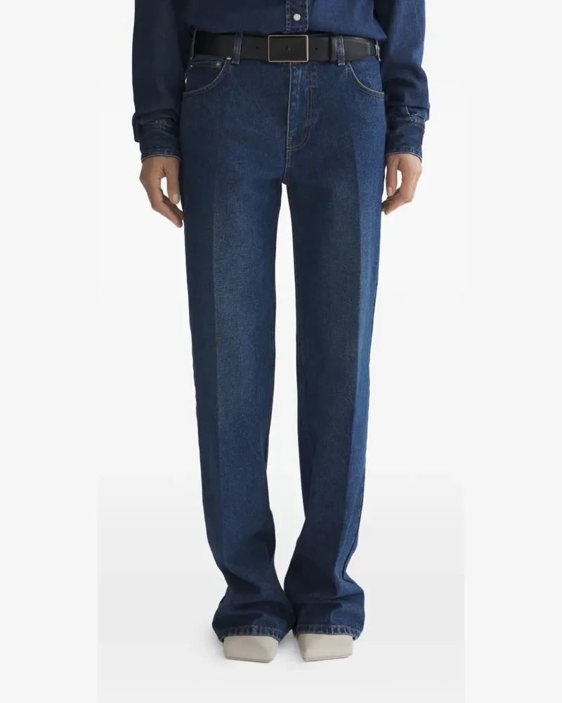 Thierry Mugler Gerade Hose - Blau Blau