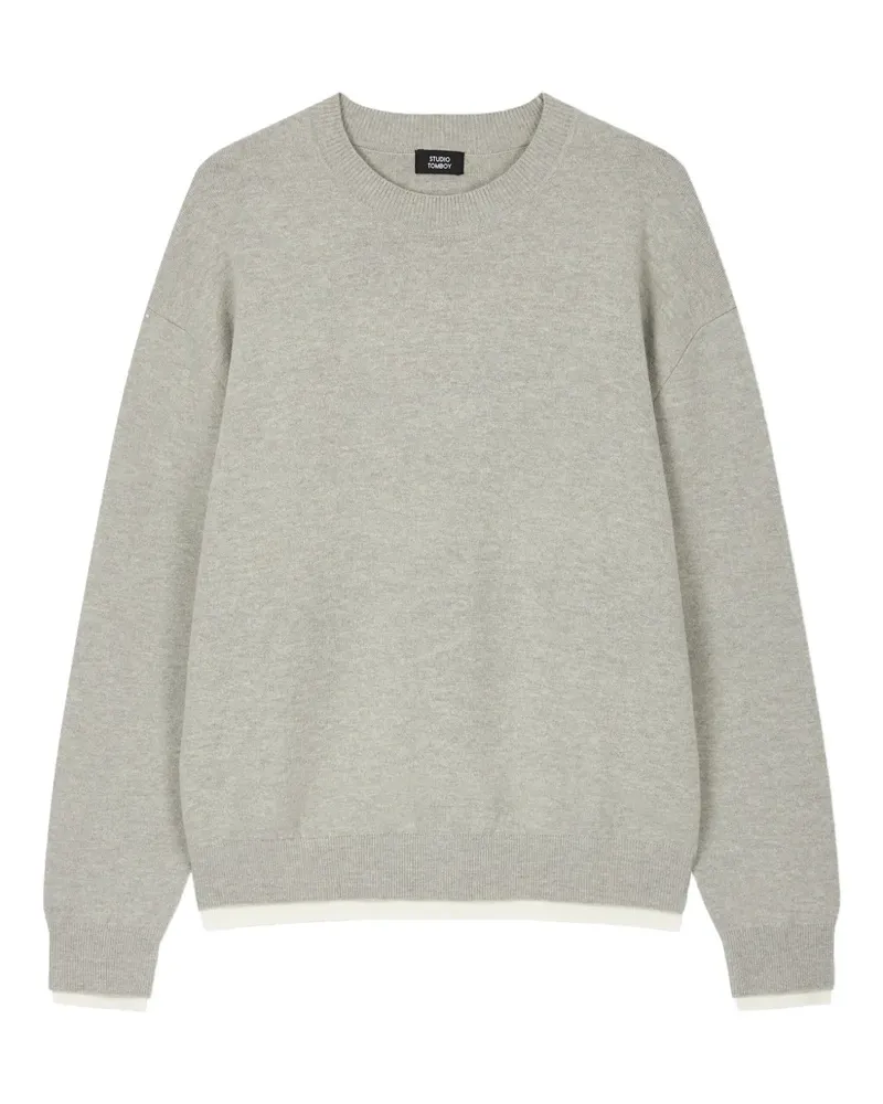 STUDIO TOMBOY Pullover mit rundem Ausschnitt - Grau Grau