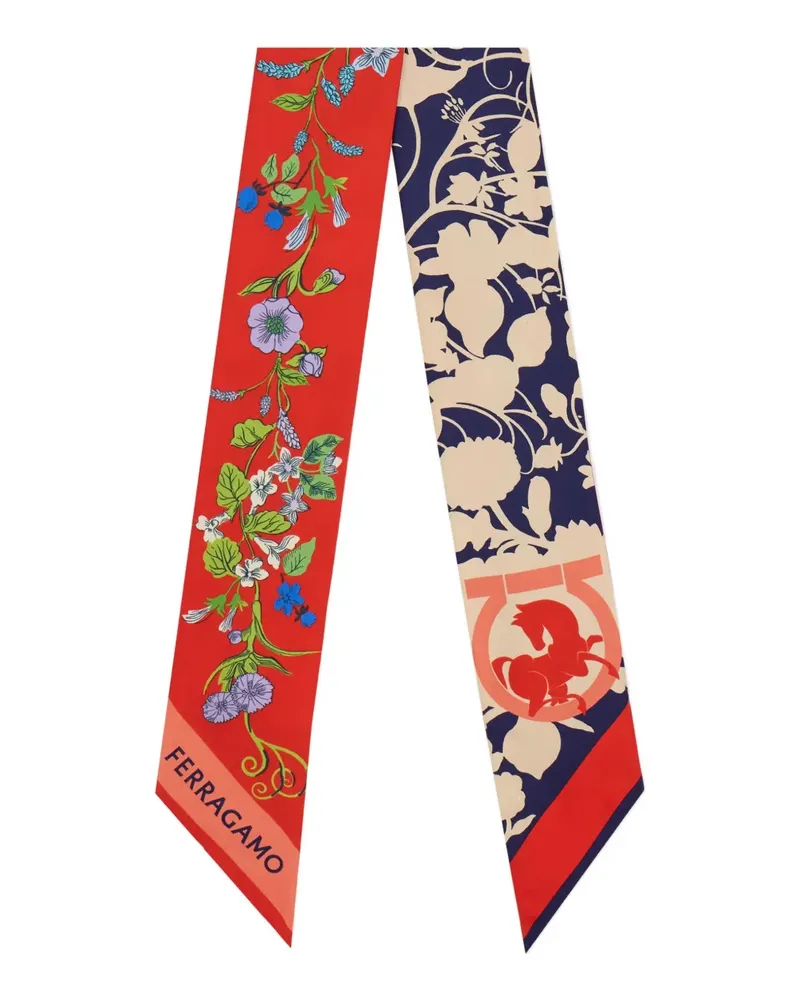 Ferragamo Bandeau-Top mit Pegasus-Print - Rot Rot