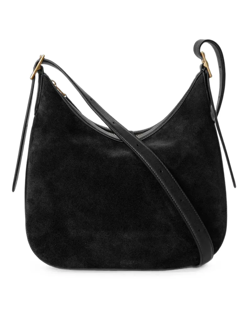 SHINOLA medium Bixby suede crossbody bag - Schwarz Schwarz